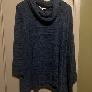 Workshop Republic Clothing Navy Cowl Neck Sweater